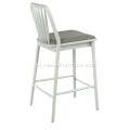 미니멀리스트 바 의자 흰색 나무 프레임 바 의자